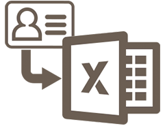 登録した宛先情報は、Excelファイル形式でダウンロードできる