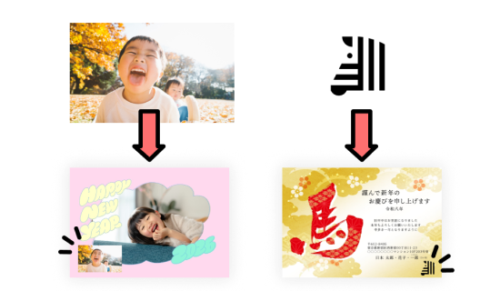 画像：写真オリジナルスタンプ