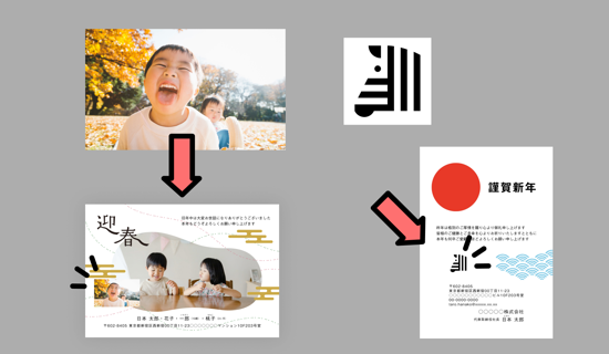 画像：写真オリジナルスタンプ