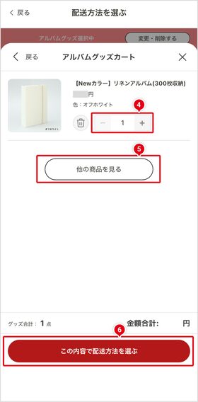 STEP8 選択内容の確認