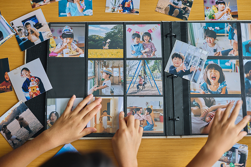 アルバムに写真を整理